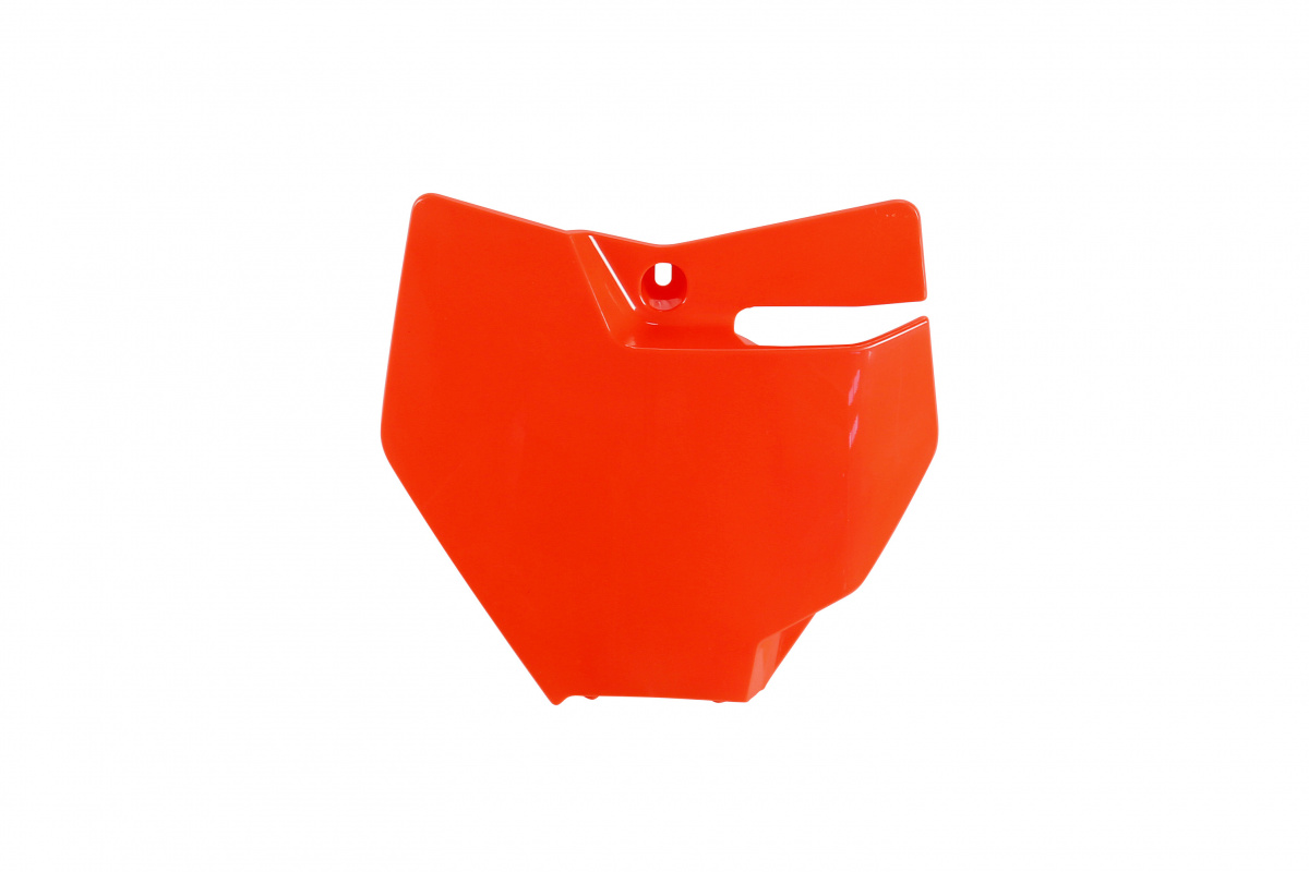 Front Number Plate neon orange for Ktm SX 85 (2018-24) - REPLICA PLASTICS - KT04087-FFLU - Ufo Plast