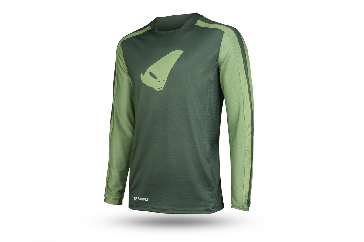 Mtb Terrain LV1 jersey long sleeves green - Jersey - JE05001-A - Ufo Plast