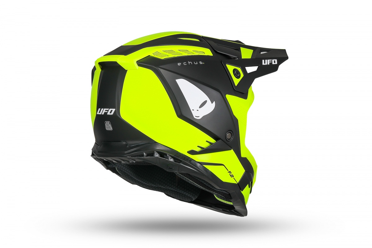 Motocross Echus helmet neon yellow and black - Helmets - HE13100-DK - Ufo Plast