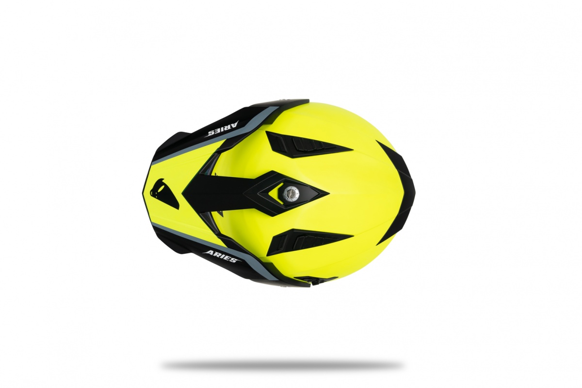 Motocross Aries helmet black and neon yellow - Helmets - HE13500-DK - Ufo Plast